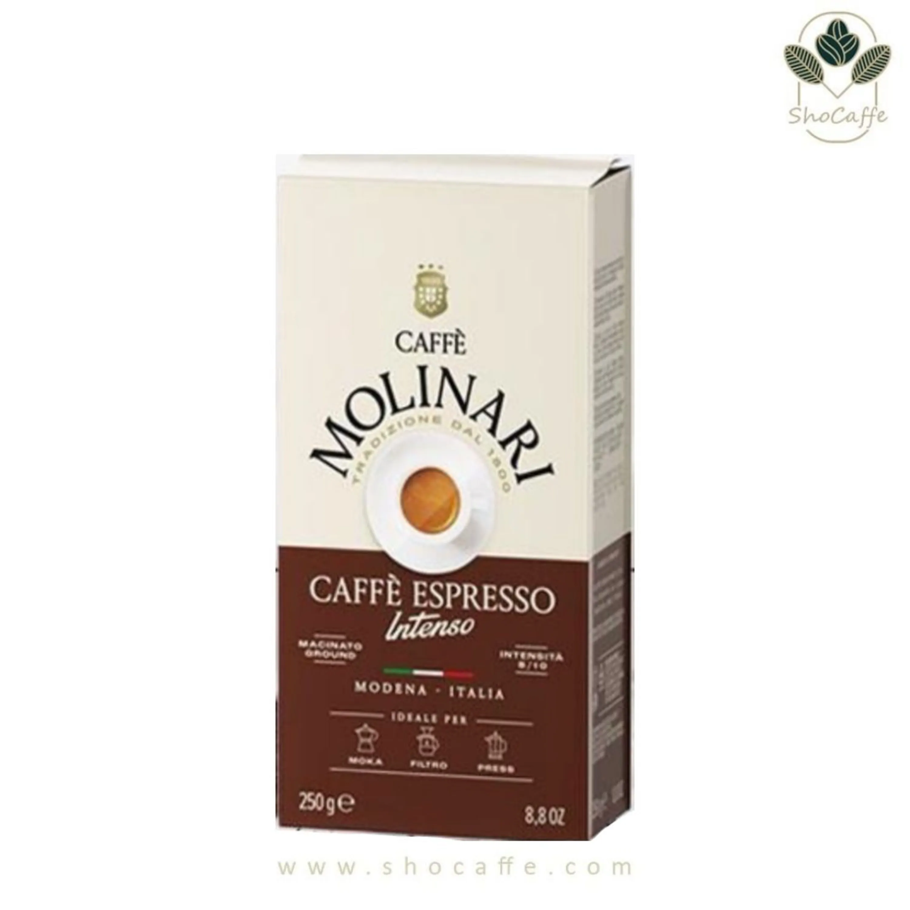 پودر قهوه مولیناری اسپرسو اینتنسو Molinari Caffé Espresso Intenso